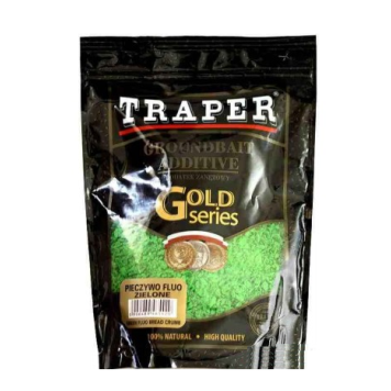 Компонент для прикормки Traper Gold Pieczywo Fluo zielone (Печиво флуо зеленое), 400г