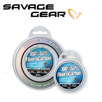 Флюорокарбон Savage Gear Soft прозрачный 15м 0.81мм-1