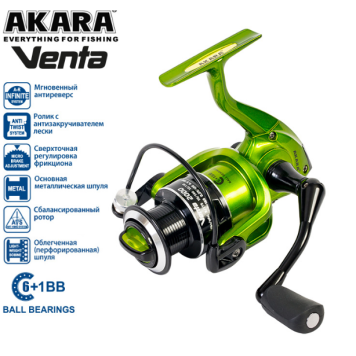 Катушка Akara Venta 3000, 6п.+1р.п-1