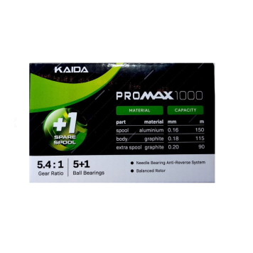 Катушка c байтраннером Kaida ProMax 1000, 5шп.+1рп., 5.4:1-2