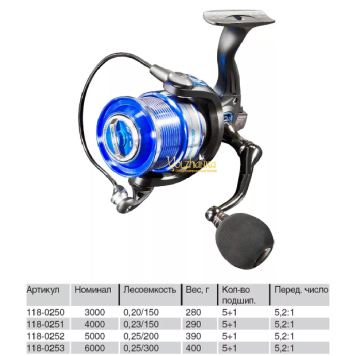 Катушка Volzhanka Фидер Мастер 6000 (5+1 подш) 0.25мм/300м-1