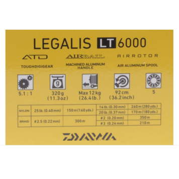 Катушка Daiwa Legalis 20 LT 6000-2