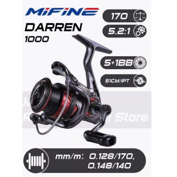 Катушка Mifine Darren Carbon 1000F, 5.2:1 (170гр)-1