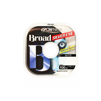 Леска нейлоновая OWNER BROAD Silver Eye, светло-серый, 100м, 0.10mm