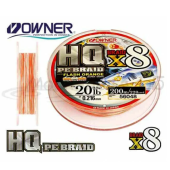 Плетенка OWNER HQ PE Braid 4X, Invisible Green, 200м, 0.216mm