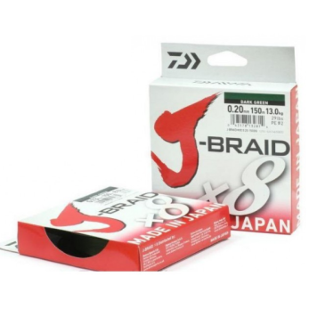 Плетенка Daiwa J-Braid X8 0.06мм 150м цвет зеленый-1