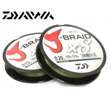 Плетенка Daiwa J-Braid X8 0.06мм 150м цвет зеленый