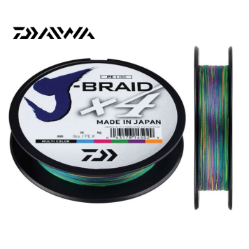 Плетенка Daiwa J-Braid X4 0,10мм / 135м (разноцветная) 