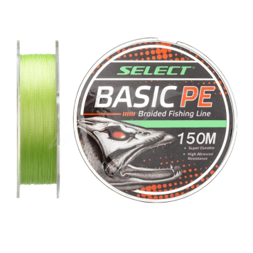 Плетенка Select Basic PE X4 150 м 0.12мм, цвет салатовый