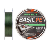 Плетенка Select Basic PE X4 150 м 0.04мм, цвет тёмно-зелёный