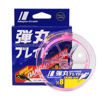 Плетенка Major Craft 150m X8 (розовый) DBE8-150/0.8PK. 0.10mm. 6.9kg. 16Lb-1