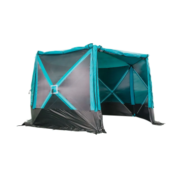 Шатер Следопыт быстросборный PF-TOR-K10 цвет Waterfall 6 стен, 3,35х3,85м, h-2,25м, S по полу 9,3кв.м-6