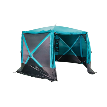 Шатер Следопыт быстросборный PF-TOR-K10 цвет Waterfall 6 стен, 3,35х3,85м, h-2,25м, S по полу 9,3кв.м-7