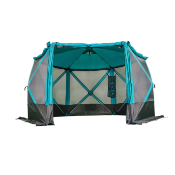 Шатер Следопыт быстросборный PF-TOR-K10 цвет Waterfall 6 стен, 3,35х3,85м, h-2,25м, S по полу 9,3кв.м-1