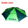 Зонт рыболовный Kaida SU06-24H 2.4м в чехле с тентом на молнии (light green + dark green, двойной слой)