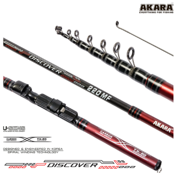 Спиннинг Akara Discover MF 220 см 3-15 гр FAST телескопический