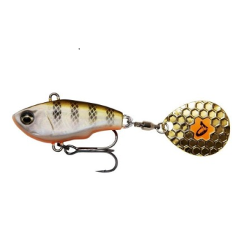 Тейл спиннер Savage Gear Fat Tail Spin 65S цвет Perch Fluo