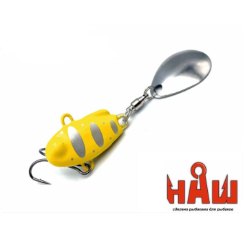 Тейл-Спиннер UF Studio Наш ТС-1 7g #Желтый-Серебро