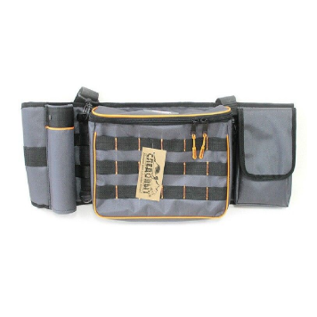 Сумка рыболовная поясная Следопыт Fishing Belt Bag, 74х22х10 см, цв. серый + 2 коробки-1