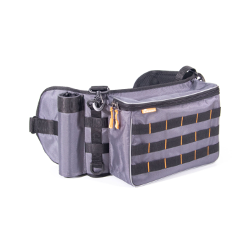 Сумка рыболовная поясная Следопыт Fishing Belt Bag, 74х22х10 см, цв. серый + 2 коробки