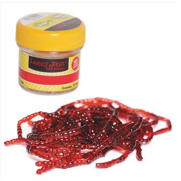 Мотыль искусственный Lucky John Extra Blood Worm XL, 160шт