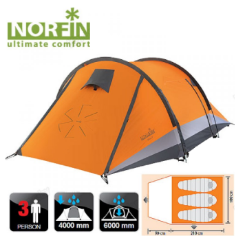Трехместная палатка Norfin Glan 3