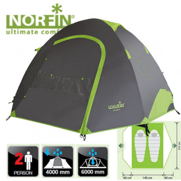 Двухместная палатка Norfin Smelt 2 Alu