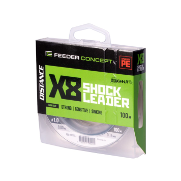 Шок-лидер плетеный Feeder Concept Distance X8 Shock Leader Dark Gray 100м #2.0 / 0.23mm 13.2 кг