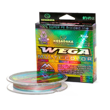 Плетенка Kosadaka Wega Multicolor 130м, многоцветная