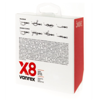 Плетенка Lucky John Vanrex X8 Fluo Green 125м, #0.6/0.12мм ярко-зеленая-1