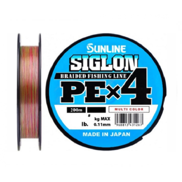 Плетенка Sunline Siglon PE х4 200м #0.6/0.132mm (мульти.)