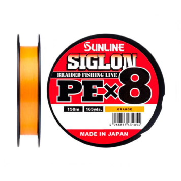 Плетенка Sunline Siglon PE х8 150м #0.5/0.121mm (оранж.)