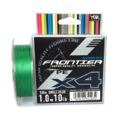 Плетенка YGK Frontier Assorted x4 100m #1.0/0.165mm 10lb/4.5kg зеленый