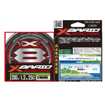 Шнур YGK X-Braid Braid Cord X8 150m #0.4/0.104mm 10lb/4.5kg-1