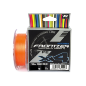 Плетенка YGK Frontier Assorted x4 100m #2.0/0.235mm 20lb/9.0kg (оранж.)