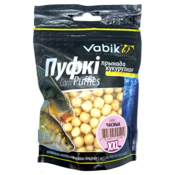 Воздушная кукуруза Vabik, Corn Puffies XXL (6-8 мм), 20г, Чеснок