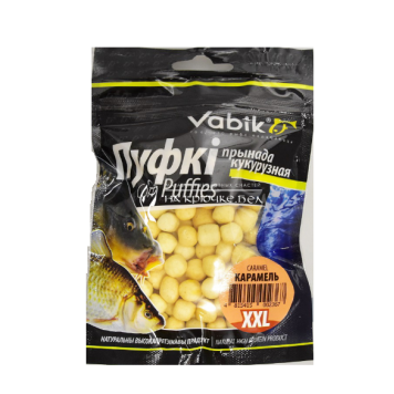 Воздушная кукуруза Vabik, Corn Puffies XXL (6-8 мм), 20г, Карамель