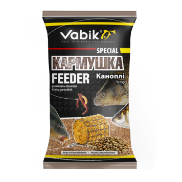 Прикормка Vabik Special Feeder Hemp "Фидер Конопля" (светлая), 1кг