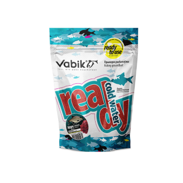 Прикормка увлажненная Vabik Ready Cold Water "Лещ Мотыль" (красная), 0.75кг