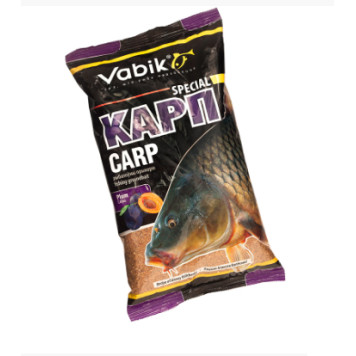Прикормка Vabik Special "Карп Сліўка" (желто-коричневая), 1кг