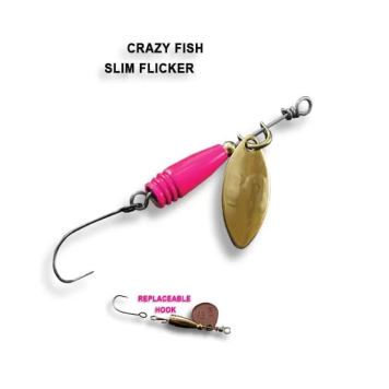 Блесна вращающаяся Crazy Fish Spinner Slim Flicker 1,9г #5