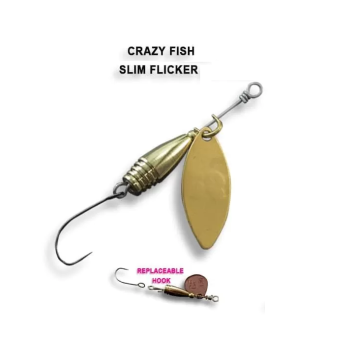 Блесна вращающаяся Crazy Fish Spinner Slim Flicker 1,9г #1