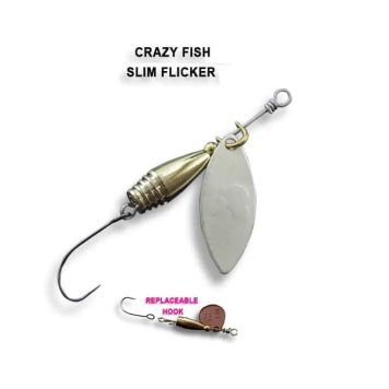 Блесна вращающаяся Crazy Fish Spinner Slim Flicker DR 2,6г #2