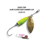 Блесна вращающаяся Crazy Fish Spinner Slim Flicker DR 3,5г #7