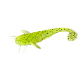 Виброхвост FishUp Catfish 2'' цвет 055 - Chartreuse/Black