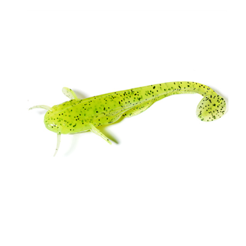 Виброхвост FishUp Catfish 3'' цвет 055 - Chartreuse/Black
