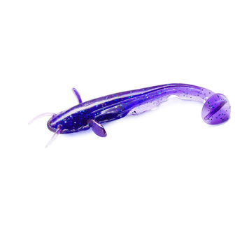 Виброхвост FishUp Catfish 2'' цвет 060 - Dark Violet/Peacock & Silver