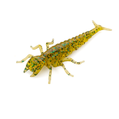 Личинка FishUp Diving Bug 2'' (8шт) цвет 036 - Caramel/Green & Black