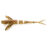 Силикон FishUp Flit 1.5" (10шт) цвет 045 - Green Pumpkin/Red & Black