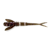 Силикон FishUp Flit 1.5" (10шт) цвет 050 - Green Pumpkin Brown/Black